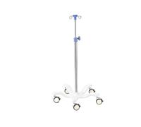 Supporto for infusione telescopico con asta portaflebo portatile medica a 4 ganci, altezza regolabile, for assistenza domiciliare ospedaliera