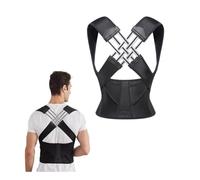 Supporto for la Schiena con correttore di Postura,Supporto for la Terapia della Spalla Cintura for la correzione della Postura scorretta Supporto for la Schiena Completamente(Black,XXL)