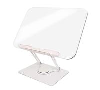 Supporto for leggio in acrilico, supporto for libri regolabile a 360° con punte in silicone, da tavolo pieghevole for scrittura, disegno, tablet Ricettario(M)