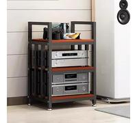 Supporto For Lettore Dvd A 4 Livelli, Centro Di Intrattenimento Angolare, Rack HiFi AV In Legno, Scaffale Audio Video For Amplificatore, Ricevitore, Giradischi, Console, Salotto(Red,70cm/27.6in)