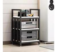 Supporto For Lettore Dvd A 4 Livelli, Centro Di Intrattenimento Angolare, Rack HiFi AV In Legno, Scaffale Audio Video For Amplificatore, Ricevitore, Giradischi, Console, Salotto(White,70cm/27.6in)