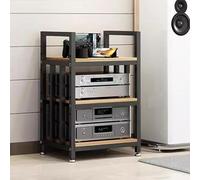 Supporto For Lettore Dvd A 4 Livelli, Centro Di Intrattenimento Angolare, Rack HiFi AV In Legno, Scaffale Audio Video For Amplificatore, Ricevitore, Giradischi, Console, Salotto(Wood,70cm/27.6in)
