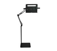 Supporto For Libri Da Lettura Regolabile Terra, Supporto Pieghevole For Tablet E Telefono Con Rotazione Di 180°, Clip For Pagine, Adatto For Cucina Spartiti(Black)