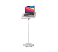 Supporto For Libri Da Pavimento, Supporto Da Pavimento For Laptop In Legno, Supporto For Spartiti Multiuso, Altezza Regolabile Con Clip For Pagine, Portata Di 15 Kg(White,L-100cm)