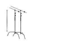 Supporto for luce nero resistente con base staccabile, supporto a C regolabile da 5-10 piedi/1,6-3,2 metri con 2 supporti for la fotografia(Kit 6)