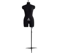 Supporto for manichino femminile da cucito con base triangolare, manichino sartoriale regolabile di grandi dimensioni, for sarta professionista(Black,XXXL 92)