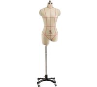 Supporto for manichino femminile da cucito con rotella, manichino a metà corpo in schiuma, manichino sartoriale regolabile di taglia grande(Large 84)