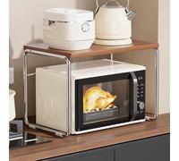 Supporto For Microonde Da Banco In Legno E Metallo, Grande Ripiano For Forno A Microonde, Moderno Ripiano For Mobile Da Cucina, Porta Spezie, Organizer For Riporre Gli Oggetti Sulla(58cm)