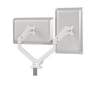 Supporto for monitor a doppio schermo con base girevole e telescopica