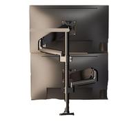 Supporto for monitor a doppio schermo, non richiede foratura, configurazione da uno a due(Columnheight75cm)