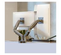 Supporto for monitor a doppio schermo sinistro e destro for computer F160, supporto girevole da tavolo con gancio di regolazione telescopico sollevamento