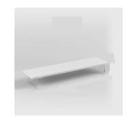 Supporto for monitor da 80X20 cm for monitor del computer più supporto for base LCD rialzato for scrivania in legno acrilico(White)
