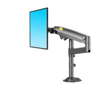 Supporto for monitor H100 da 22-35 pollici con molla a gas, supporto for TV LCD a movimento completo, staffa a doppio braccio con morsetto da 2-12 kg(80-120mm grommet)