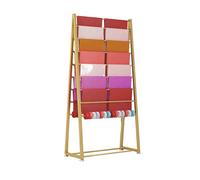 Supporto For Nastri In Metallo Bifacciale Con Cestino Portaoggetti Inferiore For Rotoli Di Tessuto, Adatto For Vinile Artigianale, Sciarpe, Cinture E Asciugamani(Gold,170x100x45cm)