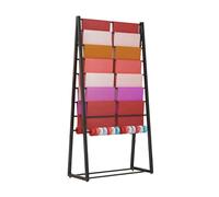 Supporto For Nastri In Metallo Bifacciale Con Cestino Portaoggetti Inferiore For Rotoli Di Tessuto, Adatto For Vinile Artigianale, Sciarpe, Cinture E Asciugamani(Black,170x80x45cm)