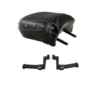 Supporto for pedane posteriori in pelle for moto compatibile con Indian Chief Vintage Classic 2014-2020 Dark Horse 2016-2020 Passenger(Black Seat - Footpeg)