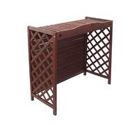 Supporto for piante in legno rustico, persiane a guscio di condizionamento Copertura for aria condizionata in legno Custodia for piante da esterno Copertura for condizionatore d'aria in legno(Color:A,