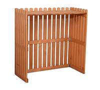 Supporto for piante in legno rustico, persiane a guscio di condizionamento Copertura for aria condizionata in legno Custodia for piante da esterno Copertura for condizionatore d'aria in legno(Color:B,