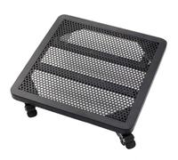 Supporto for piante su ruote for carichi pesanti da esterno con ruote bloccabili, contenitore for fioriera quadrato in metallo con capacità di 330 libbre con base a rulli con rotelle(Black1Pcs,10inch)