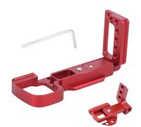 Supporto for piastra a L a sgancio rapido for Vlog, impugnatura for fotocamera digitale for Sony A6000 A6100 A6300 A6400 for testa treppiede for Arca for Swiss(Type-B Red)