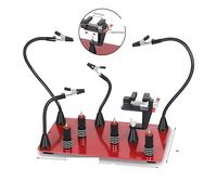 Supporto for pistola termica con supporto for PCB a terza mano for saldatura magnetica lente d'ingrandimento 3X LED Stazione di resistente per la riparazione della saldatura(N-4AR-5C)