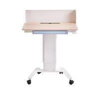 Supporto for Podio Mobile for Leggio for Laptop, Pulpiti Regolabili in Altezza, Podio Portatile da Pavimento con Ruote Desktop con Fermo sul Bordo, Scrivania da Sedersi A Stare in Piedi(Beige)