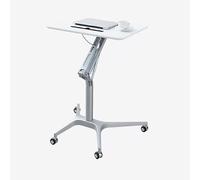 Supporto For Podio Portatile Regolabile,Piccolo Banco Reception Con 4 Ruote Bloccabili,Podio Mobile For Insegnanti,Aule,Ufficio,Tavolo Da Conferenza,Lezioni(Walnut)