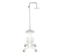 Supporto for pompa for infusione multicanale con vassoio e alimentatore, supporto for carrello da lavoro, presa multipla a 8 uscite, cestello portaoggetti