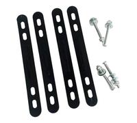 Supporto for portapacchi posteriore in acciaio for bicicletta elettrica, bici pieghevoli, adattatore for cestello, staffe di montaggio(Black)