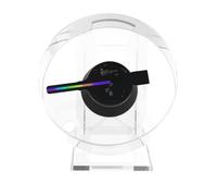 Supporto For Proiettore Olografico 3D Funzione Lettore Musicale Display Pubblicitario Remoto Display 3D For Fan Del Desktop Luce Del Logo Pubblicitario