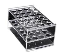 supporto for provetta 0.2/0.5/1.5/2/5/7/10/15/20/25/50/100ml 24/48/40/96 Fori Piastra di Stoccaggio Supporto for rack for provette da centrifuga in vetro organico da laboratorio(1Pc 50ml 20Holes)