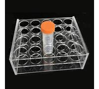 Supporto for provette da centrifuga in vetro organico trasparente for provette da 50 ml, 100 ml e 250 ml - Supporto in PMMA for laboratori scolastici, 1 pz.(50ml 8holes)