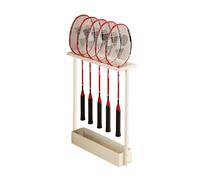 Supporto For Racchette Da Badminton,espositore For Racchette Da Tennis,cestino Portaoggetti For Attrezzi Sportivi In Ferro,for La Scuola A Casa,carico 20 Kg(White)