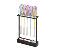 Supporto For Racchette Da Badminton,espositore For Racchette Da Tennis,cestino Portaoggetti For Attrezzi Sportivi In Ferro,for La Scuola A Casa,carico 20 Kg(Black)