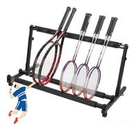 Supporto for racchette da tennis da terra, supporto for racchette da tennis resistente for club, palestre, campi da badminton e scuole.