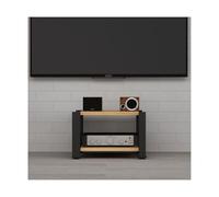 Supporto for rack audio stereo, torre portaoggetti aperta, mobiletto portaoggetti angolare in legno, moderno supporto for supporti AV for lettori DVD, console di gioco, TV box(Natural,2 Tier)