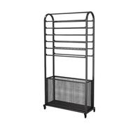 Supporto For Rotoli Di Tessuto, Supporto For Nastri In Metallo Bifacciale Con Ruote, Perfetto For Vinile Artigianale, Sciarpe, Cinture E Asciugamani(Black,140x80x30cm)