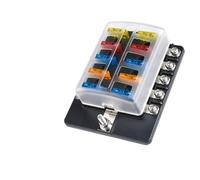 Supporto for scatola portafusibili a lama a 6/10/12 vie con indicatore LED for auto e barche(Ivory)