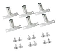 Supporto for scopa da parete for attrezzi for la pulizia, staffa di stoccaggio in metallo da 23,5 mm di diametro con viti(6pcs)