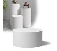 Supporto for Sculture Artistiche Plinto In Lucite Bianco, Display Elegante Matrimoni Celebrazioni Cubo Riser Vetrina Espositore Cilindrico for Esposizioni Di Sculture Decorazioni for Feste(50x60cm)