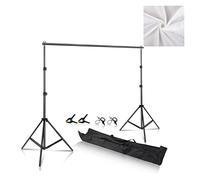Supporto for sfondo Supporto for sfondo fotografico Supporto for treppiede for luce da studio Fotografia Fondali for schermo verde Compleanno Borse for pesi ChromaKey(Basic Kit 1 White,2000x2000)