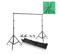 Supporto for sfondo Supporto for sfondo fotografico Supporto for treppiede for luce da studio Fotografia Fondali for schermo verde Compleanno Borse for pesi ChromaKey(Basic Kit 1 Green,2600x3000)