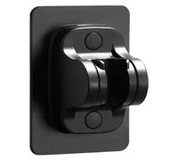 Supporto for soffione doccia cromato | Piastrella da bagno multicolore: staffa adesiva impermeabile for montaggio a parete senza trapano(Black)