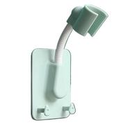 Supporto for soffione doccia in PP e acciaio inossidabile | 4 pezzi multicolori for ambienti umidi: ventosa, alloggiamento in PP, tubo a molla in acciaio inossidabile(Green)