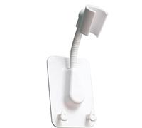 Supporto for soffione doccia regolabile 1 pezzo Staffa for adesiva resistente Impermeabile Bacchetta da parete girevole a 360 gradi(White)