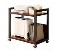 Supporto for stampante a 2 livelli, supporto for computer mobile, carrello portaoggetti resistente e mobile, for soggiorno, camera da letto, ufficio.(Yellow)