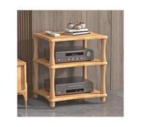 Supporto for supporti AV in legno massello, mobiletto rack for amplificatore HIFI, mobiletto for componenti stereo moderni, supporto for giradischi CD in legno for console di gioco(Natural,3 tier)