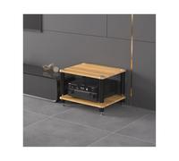 Supporto for supporti multimediali AV HiFi, mobiletto for componenti stereo, ripiano in legno, torre audio, moderno giradischi, console multimediale, supporto for home office theater(Natural,2 Tier)