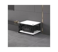 Supporto for supporti multimediali AV HiFi, mobiletto for componenti stereo, ripiano in legno, torre audio, moderno giradischi, console multimediale, supporto for home office theater(Wit,2 Tier)