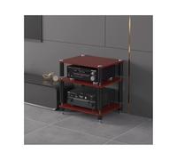 Supporto for supporti multimediali AV HiFi, mobiletto for componenti stereo, ripiano in legno, torre audio, moderno giradischi, console multimediale, supporto for home office theater(Bruin,3 Tier)